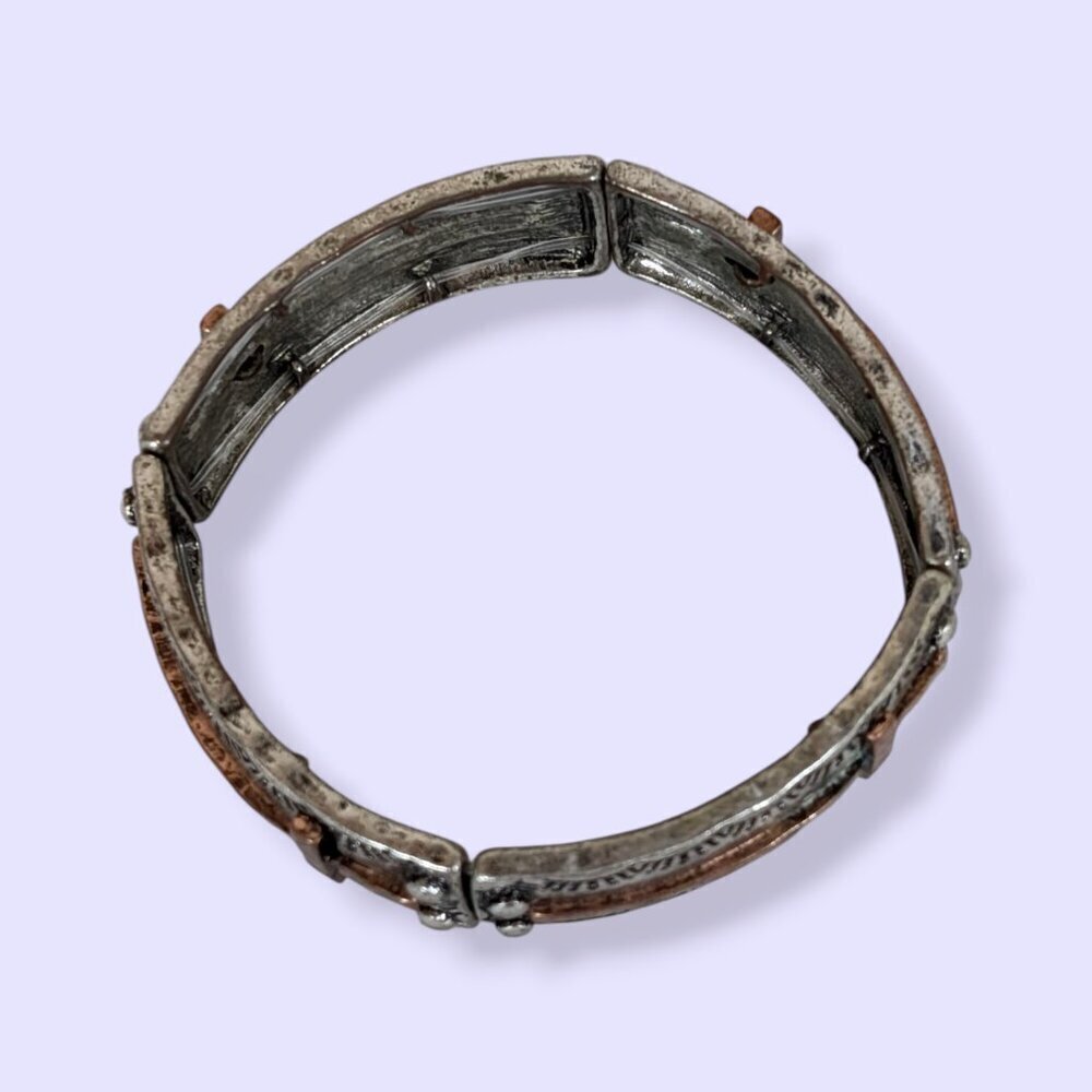 Metal Cross Stretch Bracelet - Picture 3 of 6